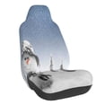 thumbnail image 1 of Fuzoiu Snowman And Christmas Tree Print Elastic Car Seat Covers, Seat Cover Protector,Universal Fit Interior Covers for Most Cars,Washable Seat Cover Non Slip for SUV,Sedan,Van, 1 of 5