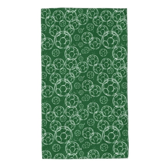Fuzoiu Soccer Print Bathroom Hand Towel,Premium Microfiber Towel 27.5x16in,Soft Towel for Home Hotel Gym Laundry Room Bathroom