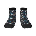 thumbnail image 1 of Fuzoiu Space Print Adult Socks, Crew Moisture-wicking Socks, Unisex Cushion Crew Socks,Casual Sports Ankle Socks, 1 of 7