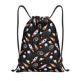 thumbnail image 1 of Fuzoiu Space Rocket Print Drawstring Backpack for Gym, Travel, Yoga,Sports Sackpack String Bag for Women Men-Small, 1 of 6