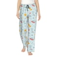 thumbnail image 1 of Fuzoiu Space With Dino Astronauts Print Women's Pajama Pants,Lounge Pants with Drawstring and Pockets, Casual Pjs Sleep Bottoms, Women's Sleep Pants-Small, 1 of 6