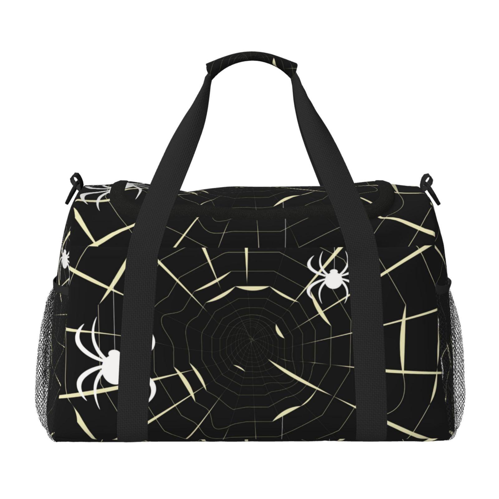 Fuzoiu Spiders On The Web Print Travel Duffle Bag,Carry On Tote Bags,Duffel Bag,Sport Gym Bag, Hospital Bag for Labor and Delivery, Overnight Bag,Luggage Bag