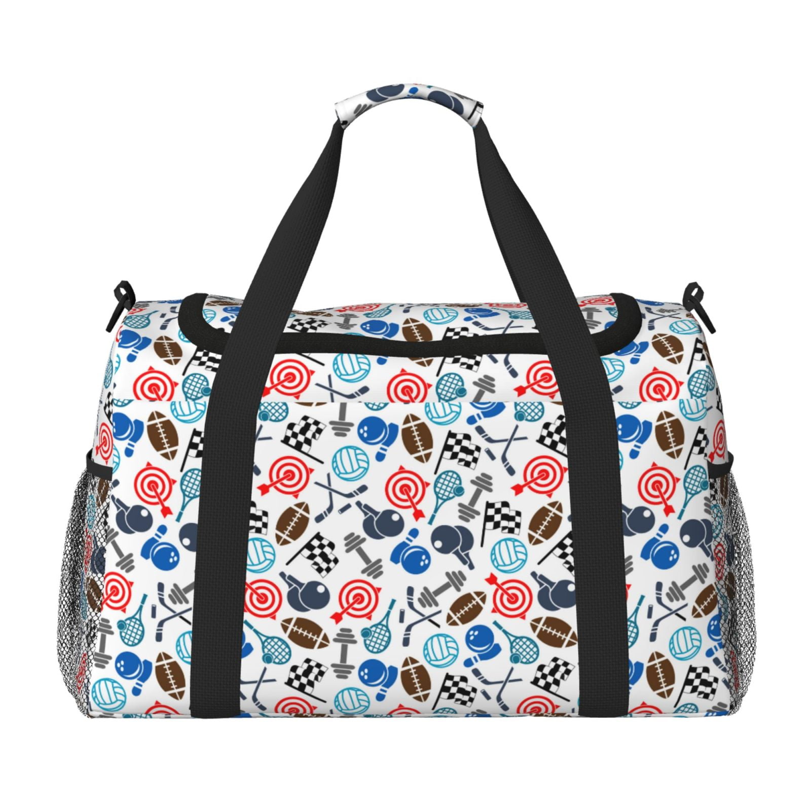 Fuzoiu Sport Items Print Travel Duffle Bag,Carry On Tote Bags,Duffel Bag,Sport Gym Bag, Hospital Bag for Labor and Delivery, Overnight Bag,Luggage Bag