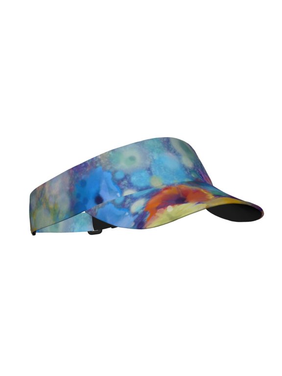 Spring Flower Seasonal Print Adult Sunscreen Visor Cap,Adjustable Summer Cap for Men Women,Unisex Running Outdoor Beach Hat