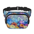 thumbnail image 1 of Fuzoiu Spring Flower Seasonal Print Unisex Square Double Layer Waist Bag,Crossbody Fanny Pack Travel Workout Accessory, 1 of 9