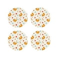 thumbnail image 1 of Fuzoiu Squirrel Maple Leaves And Nuts Print Leather Coasters Set,Drink Coasters Set of 4,for Tabletop Protection, Durable PVC Coasters,Home Décor and Housewarming Gift-Round Shape, 1 of 6