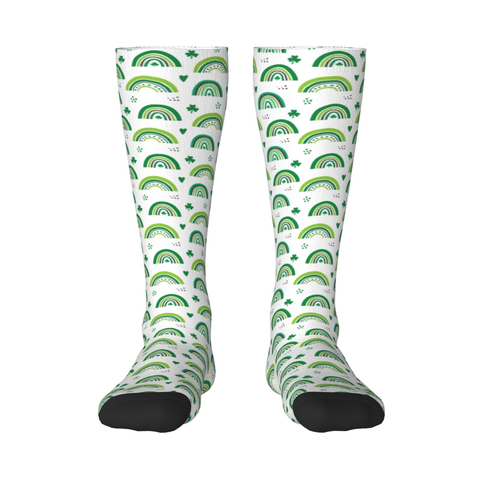 Fuzoiu St. Patrick's Day rainbows Print Adult Stockings,Crew Socks — free download