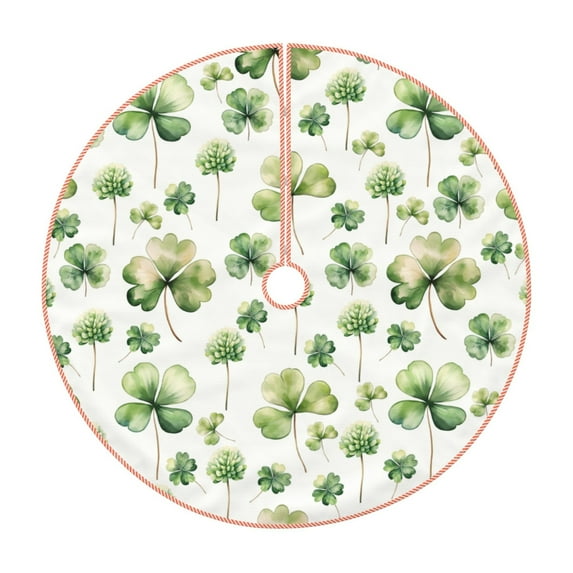 Fuzoiu St Patrick's Day3 Print Christmas Tree Skirt,Xmas Christmas Decorations,Xmas Tree Mat for Farmhouse Holiday New Years Home Party Decor Tree Rugs-36"