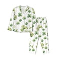 thumbnail image 1 of Fuzoiu St Patrick's Day3 Print Women's Long-Sleeved Pajama,Lounge Button Down Nightwear,Womens Notch Collar Pajama Set-Large, 1 of 7