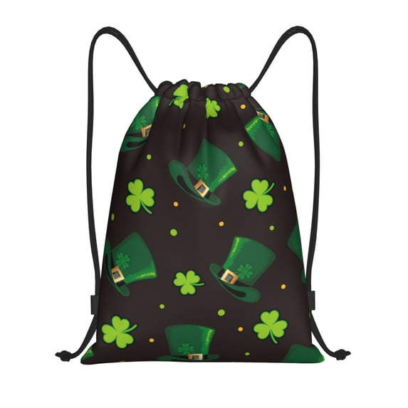 Fuzoiu St. Patrick's Day8 Print Drawstring Backpack for Gym, Travel, Yoga,Sports Sackpack String Bag for Women Men-Medium