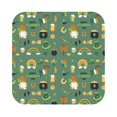 thumbnail image 1 of Fuzoiu St. Patrick's day Print Leather Coasters Set,Drink Coasters Set of 6,for Tabletop Protection, Durable PVC Coasters,Home Décor and Housewarming Gift,Square, 1 of 7