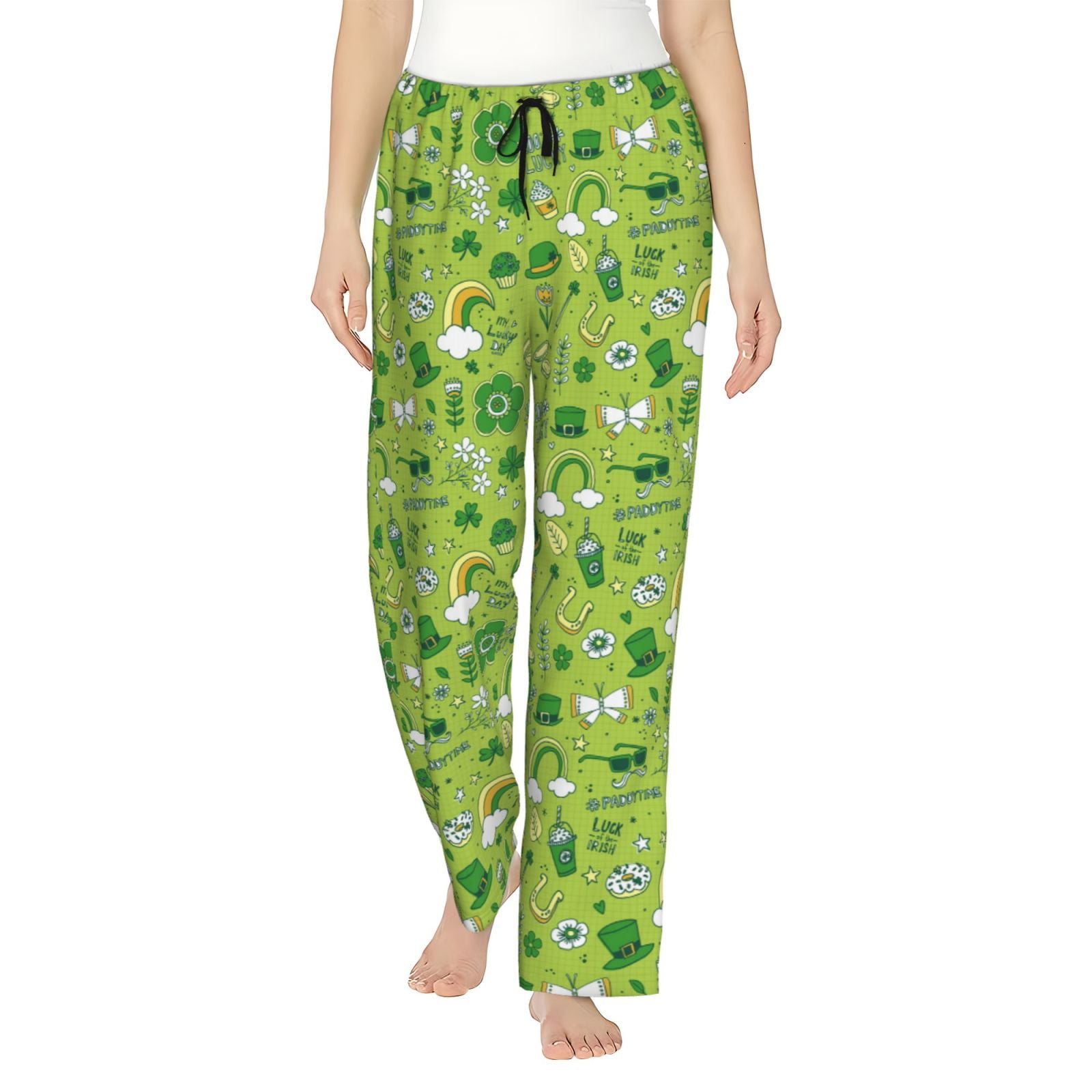 Fuzoiu St. Patrick's day1 Print Women's Pajama Pants,Lounge Pants with ...