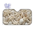 thumbnail image 1 of Fuzoiu Starfish and Sea Shells Print Car Windshield Sun Shade,Block Uv Rays Sunshade,Foldable Front Window Sun Visor Protector for Car,SUV,Truck-Keep Vehicle Cool-Starfish and Sea Shells, 1 of 8