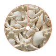 thumbnail image 1 of Fuzoiu Starfish and Sea Shells Print Christmas Tree Skirt,Xmas Christmas Decorations,Xmas Tree Mat for Farmhouse Holiday New Years Home Party Decor Tree Rugs-48", 1 of 6