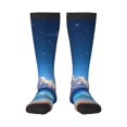 thumbnail image 1 of Fuzoiu Starry Night Ocean View Print Adult Stockings,Crew Socks,Unisex Fashion Socks, Casual Sports Socks,Comfortable Crew Socks for Everyday Wear and Sports, 1 of 6