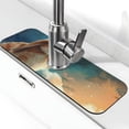 thumbnail image 1 of Fuzoiu Starry Sky Cloud Cute Rabbit Print Kitchen Faucet Suction Pad, Sink Splash Guard Faucet Mat, Faucet Handle Drip Catcher Tray Drying Mat For Bathroom Kitchen Bathroom Countertop, 1 of 7