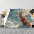 thumbnail image 1 of Fuzoiu Starry Sky Cloud Fox Print Flannel Blanket,Throw Blanket,Flannel Home Decor,Fleece Bed Blankets,Cozy Soft Blanket for Bed, Sofa, Camping, and Travel-40"x30", 1 of 6