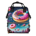 thumbnail image 1 of Fuzoiu Starry Sky Colorful Donut Print Diaper Bag Backpack,Baby Essentials Travel Tote,Multi function Waterproof Diaper Bag, Travel Essentials Baby Bag - Unisex, 1 of 6
