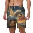 thumbnail image 1 of Fuzoiu Starry Sky White Horse Print Men's Swim Shorts,Quick-Dry Double-Layer Swim Trunks,Board Trunks,Beach Shorts Swimwear Bathing Suits-X-Large, 1 of 6