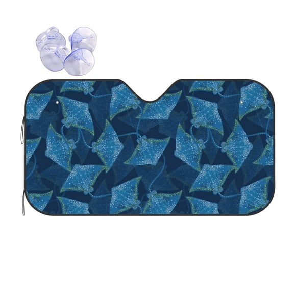 Fuzoiu Stingray Print Car Windshield Sun Shade,Block Uv Rays Sunshade,Foldable Front Window Sun Visor Protector for Car,SUV,Truck-Keep Vehicle Cool-Stingray