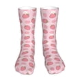 thumbnail image 1 of Fuzoiu Strawberries Print Crew Socks,Casual Athletic Gym LightWeight Thin Socks,Casual Crew Socks for Men Woman,Calf Length Crew Socks, 1 of 7