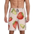 thumbnail image 1 of Fuzoiu Strawberries Print Pajama Shorts for Men, Men's Pajama Bottoms,Mens Lounge Sleepwear,Pajama Pants with Pocket-3X-Large, 1 of 6