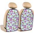 thumbnail image 1 of Fuzoiu Strawberry And Flowers Print 2 Pack Kick Mat Back Seat Protector With 3 Storage Pockets, Universal Car Seat Back Organizer For Kids Pets, Waterproof Backseat Protector For Most Car, 1 of 8