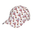 thumbnail image 1 of Fuzoiu Strawberry Blueberry Cream Cake Print Adjustable Baseball Cap for Men and Women, Unisex Sports Hat, Sun Protection Hat for Running Workouts and Outdoor Activities All Seasons, 1 of 6