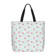 thumbnail image 1 of Fuzoiu Strawberry Print Durable Tote Bag,Shoulder Bag with Zipper Closure,Casual Tote's Handbag,for Daily Use, Shopping, School, Work, 1 of 7