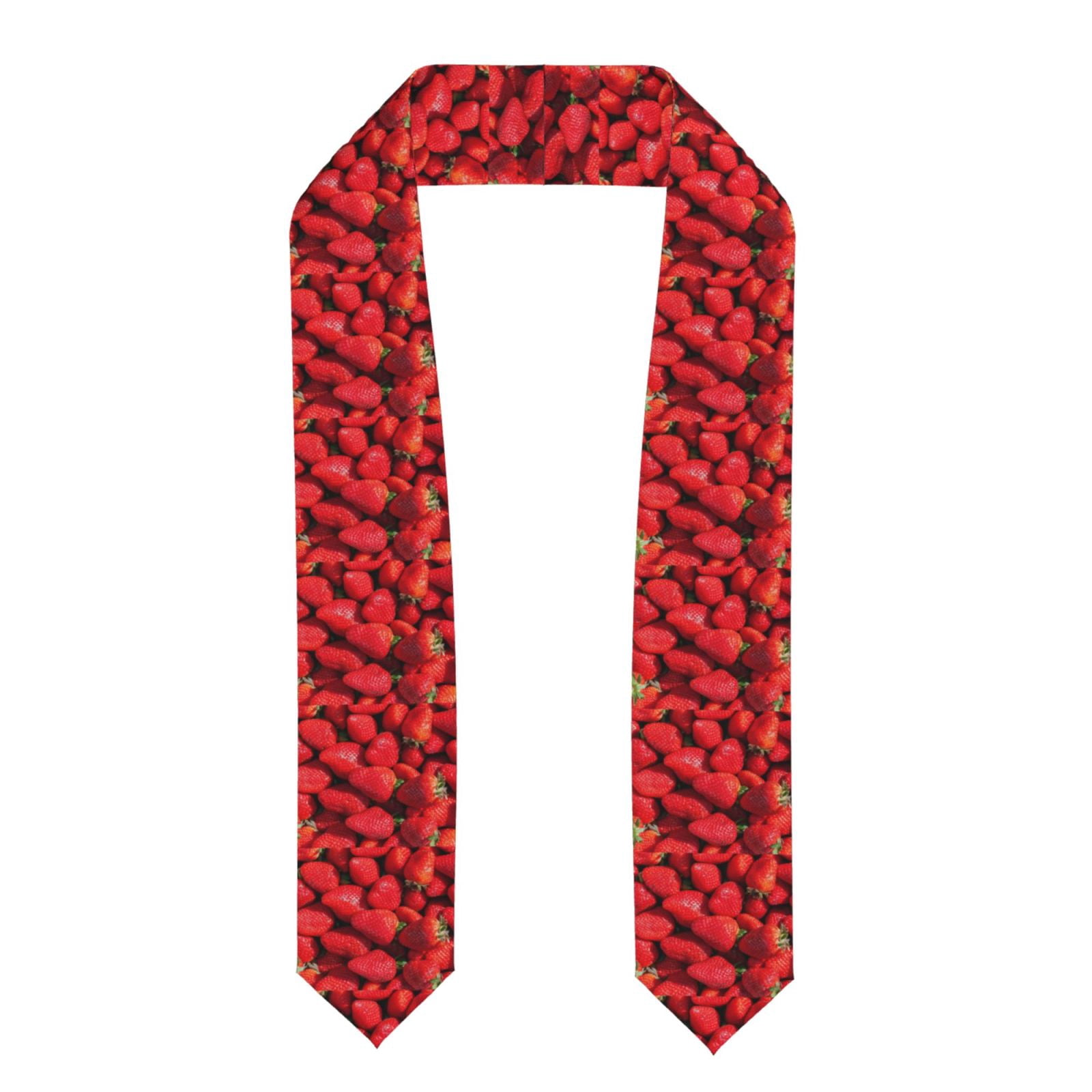 Fuzoiu Strawberry Red Print Graduation Sash,Graduation Stole,Unisex ...