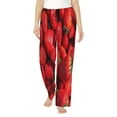 thumbnail image 1 of Fuzoiu Strawberry Red Print Women's Pajama Pants,Lounge Pants with Drawstring and Pockets, Casual Pjs Sleep Bottoms, Women's Sleep Pants-XX-Large, 1 of 6