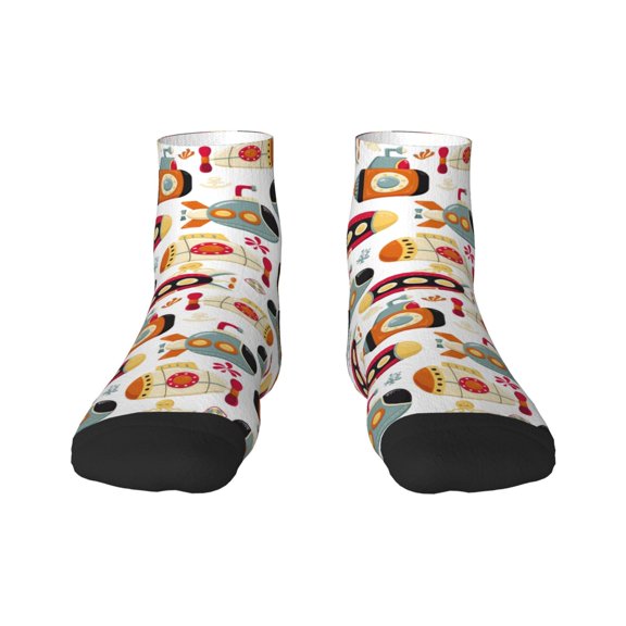 Fuzoiu Submarines Print Adult Socks, Crew Moisture-wicking Socks, Unisex Cushion Crew Socks,Casual Sports Ankle Socks