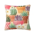 thumbnail image 1 of Fuzoiu Succulent And Cactus Print Square Pillow Cover,Hidden Zipper Design,Luxury Square Pillow Case, Throw Pillow,Couch Cushion-26"x26", 1 of 7