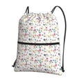 thumbnail image 1 of Fuzoiu Summer Floral Print Drawstring Backpack Water Resistant String Bag Sports Sackpack Gym Sack for Men Women, 1 of 6