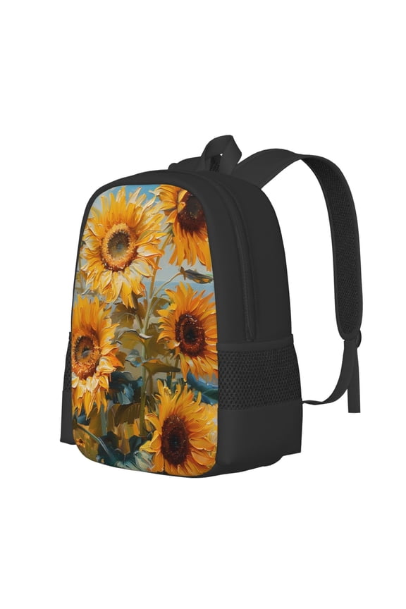 Sunflower Field Art Print Large Capacity Backpack,Travel Backpack,Laptop Bag,College School Rucksack Bag,for School, Travel & Outdoor Activities
