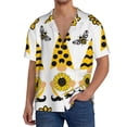 thumbnail image 1 of Fuzoiu Sunflower Gnome Print Men's Casual Short,Men's Short Sleeve Shirt,Mens Casual Button Down Shirts,Cuban Collar Summer Shirt for Beach, Vacation, and Outdoor Activities-XX-Large, 1 of 5