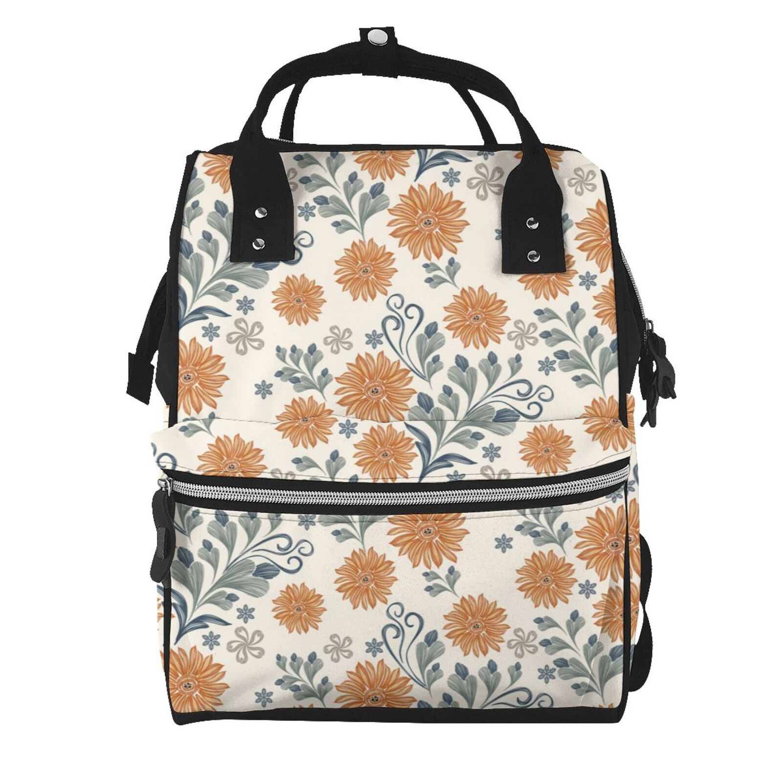 Fuzoiu Sunflowers 5 Print Diaper Bag Backpack,Baby Essentials Travel Tote,Multi function Waterproof Diaper Bag, Travel Essentials Baby Bag - Unisex