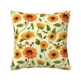 thumbnail image 1 of Fuzoiu Sunflowers And Butterflies Print Square Pillow Cover,Hidden Zipper Design,Luxury Square Pillow Case, Throw Pillow,Couch Cushion-24"x24", 1 of 7