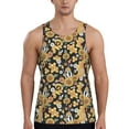 thumbnail image 1 of Fuzoiu Sunflowers Bee Print Men's Workout Tank Tops,Sleeveless Gym Shirt Quick Dry,Fitness Bodybuilding T-Shirt,Muscle Athletic Workout Tee-Large, 1 of 7