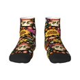thumbnail image 1 of Fuzoiu Sunflowers Mushrooms Print Adult Socks, Crew Moisture-wicking Socks, Unisex Cushion Crew Socks,Casual Sports Ankle Socks, 1 of 7