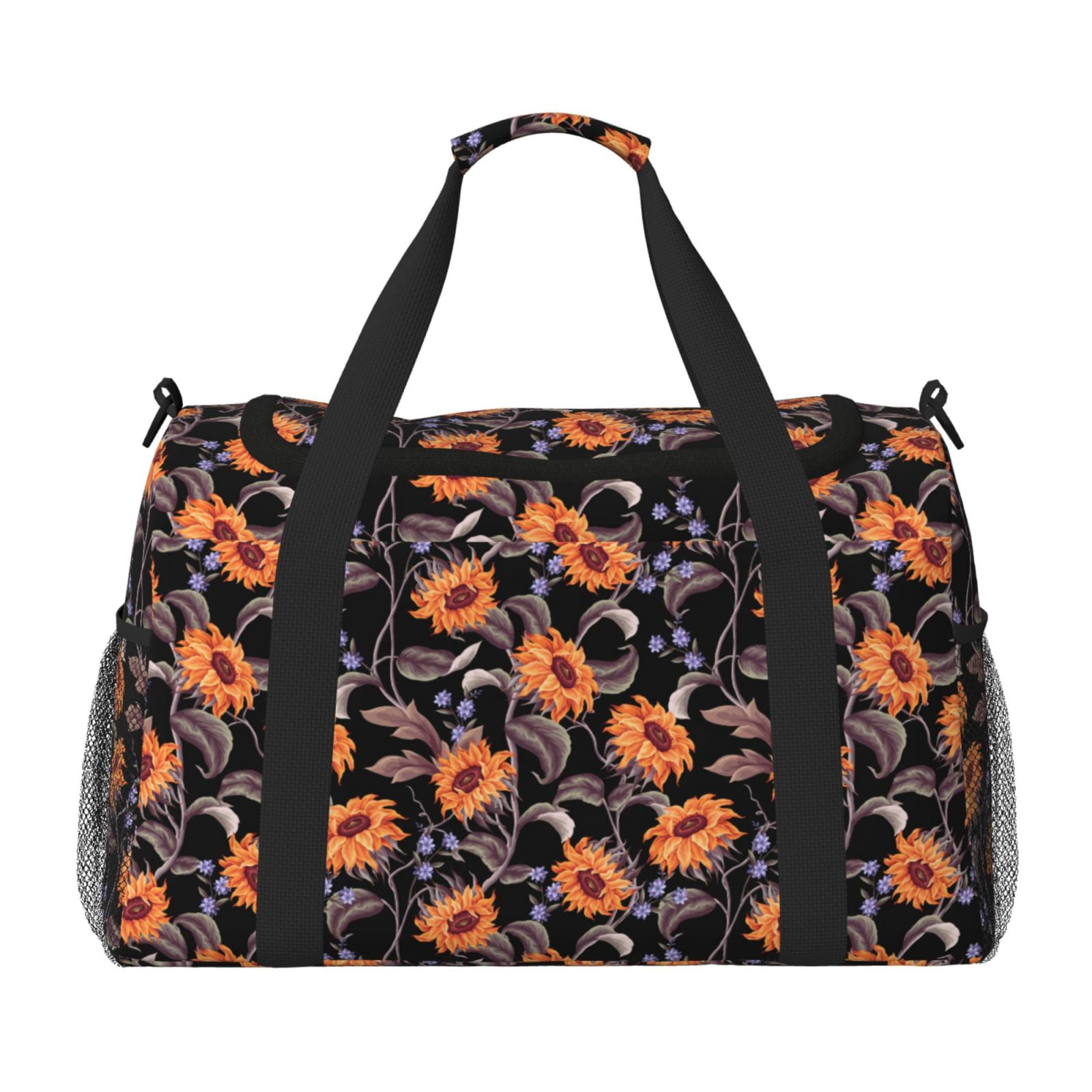 Fuzoiu Sunflowers Print Travel Duffle Bag,Carry On Tote Bags,Duffel Bag,Sport Gym Bag, Hospital Bag for Labor and Delivery, Overnight Bag,Luggage Bag