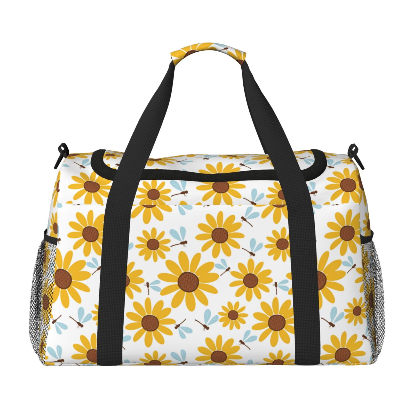 Fuzoiu Sunflowers Print Travel Duffle Bag,Carry On Tote Bags,Duffel Bag,Sport Gym Bag, Hospital Bag for Labor and Delivery, Overnight Bag,Luggage Bag