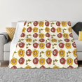 thumbnail image 1 of Fuzoiu Sunflowers And Skull Print Flannel Blanket,Throw Blanket,Flannel Home Decor,Fleece Bed Blankets,Cozy Soft Blanket for Bed, Sofa, Camping, and Travel-80"x60", 1 of 6