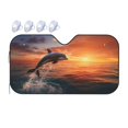 thumbnail image 1 of Fuzoiu Sunset Dancing Dolphin B Print Car Windshield Sunshade,Foldable Reflective Sun Visor,Windshield Sun Shade,UV Rays Sun Visor Shade,Auto Front Sun Shield Shade-Medium, 1 of 8