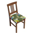 thumbnail image 1 of Fuzoiu Surfing Dinosaur Print Square Cushion Cover,Couch Cushion Covers, Stretch Seat Slipcover for Dining Chairs, Banquets, and Home Decor-Four Pieces, 1 of 7