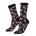 thumbnail image 1 of Fuzoiu Surfing Santa Print Athletic Crew Socks for Men & Women,Casual Crew Socks,Above Ankle Crew Socks for Business, Casual, 1 of 6