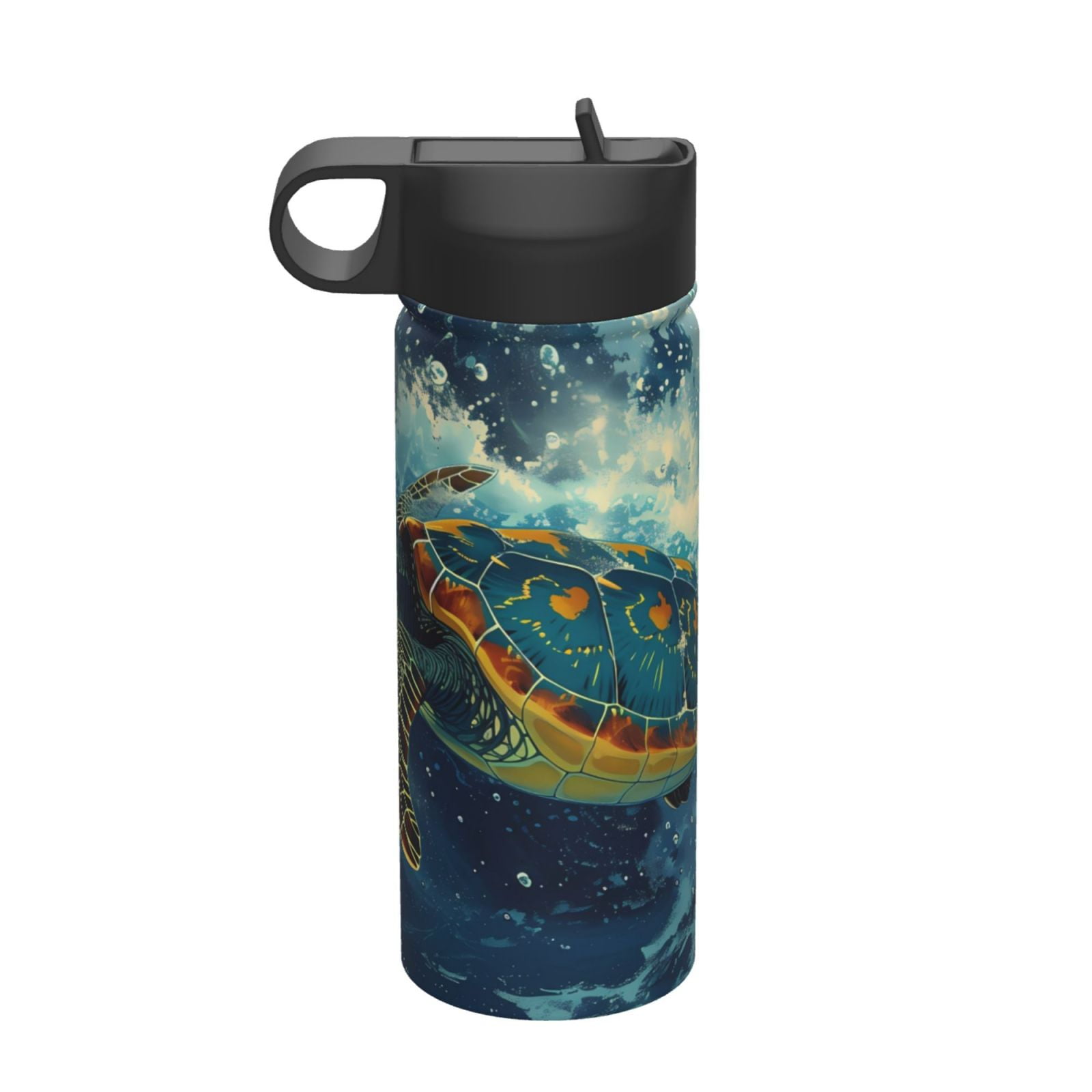 Turtle Shell Kettle Fuzoiu Surfing Turtle Print 18oz Insulated Sports Kettle, Outdoor Sport ...
