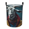 thumbnail image 1 of Fuzoiu Surrealist Goat Print Circular Hamper,Laundry Basket with Handle,Collapsible Laundry,Dirty Clothes Storage Basket,for Bedroom Bathroom Dorm Living Room-Medium, 1 of 6