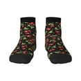 thumbnail image 1 of Fuzoiu Sweet Red Cherry Print Adult Socks, Crew Moisture-wicking Socks, Unisex Cushion Crew Socks,Casual Sports Ankle Socks, 1 of 7