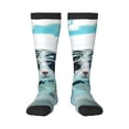 thumbnail image 1 of Fuzoiu Swimming Cat Goggles Print Adult Stockings,Crew Socks,Unisex Fashion Socks, Casual Sports Socks,Comfortable Crew Socks for Everyday Wear and Sports, 1 of 6
